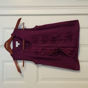 Ann Taylor LOFT Sleeveless Blouse, Size XSP, Purple